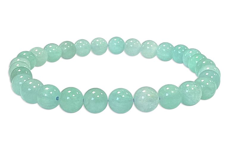 Pulsera con Amazonite Mozambique AAA perlas 6mm