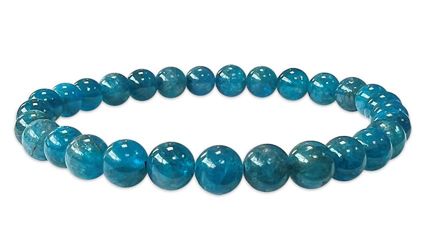 Pulsera Apatita Azul AA perles 5.5-6.5mm