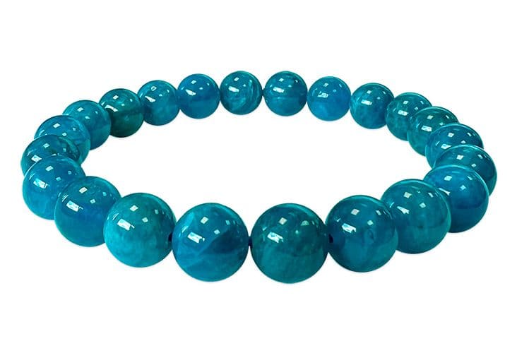 Pulsera Apatita Azul AA perles 8mm.