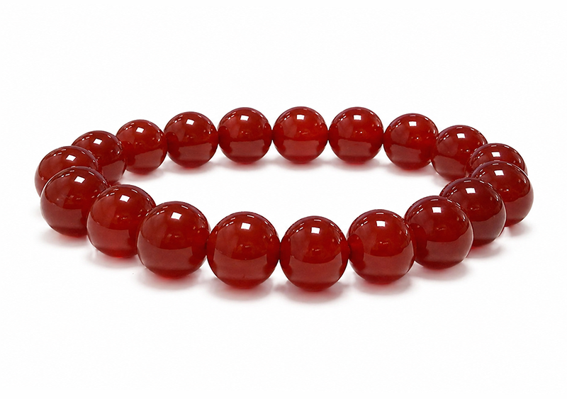 Pulsera de Ágata Roja A cuentas de 10mm