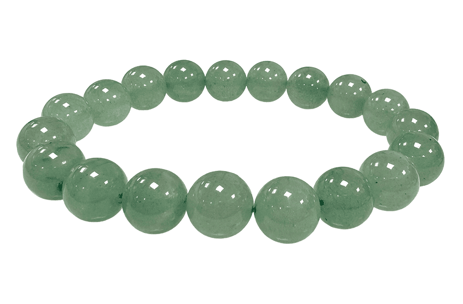 Pulsera Aventurina Verde perlas 10mm.