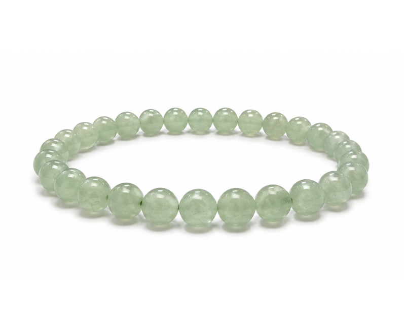 Pulsera de Aventurina Verde A con Cuentas de 6-7mm