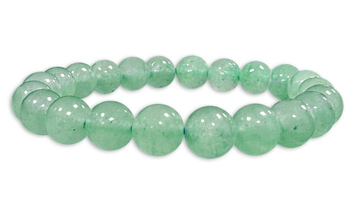 Pulsera Aventurina Verde perlas 8mm.