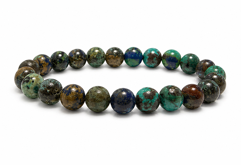 incienso en Pulsera de Azurita Malaquita Natural A cuentas de 8-9mm