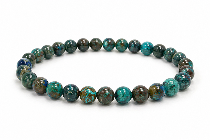 incienso en Pulsera de Crisocola de Turquía AAAA cuentas de 5-6mm