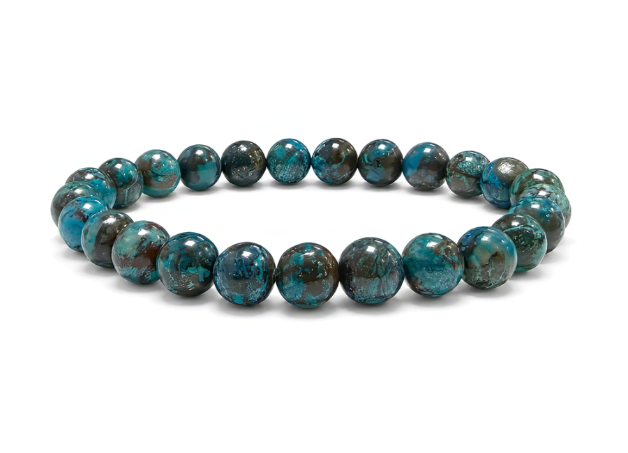 incienso en Pulsera de crisocola Türkiye Cuentas AAA 7mm