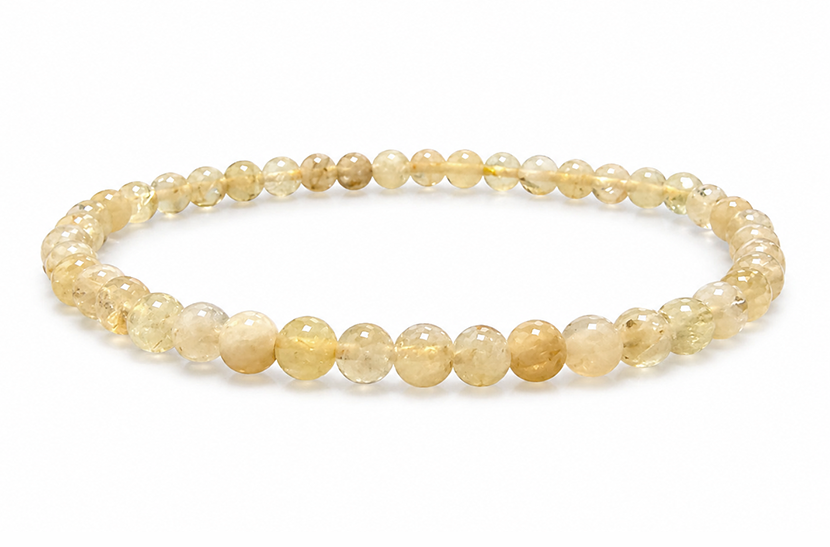 Pulsera de Citrino Natural AB cuentas de 4-5mm