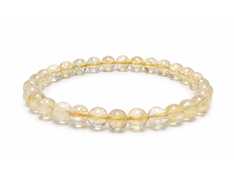 Pulsera de Citrino Natural A con Cuentas de 6-7mm