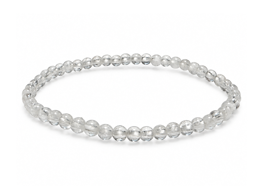 incienso en Pulsera de Cristal de Roca Crack A cuentas 4mm