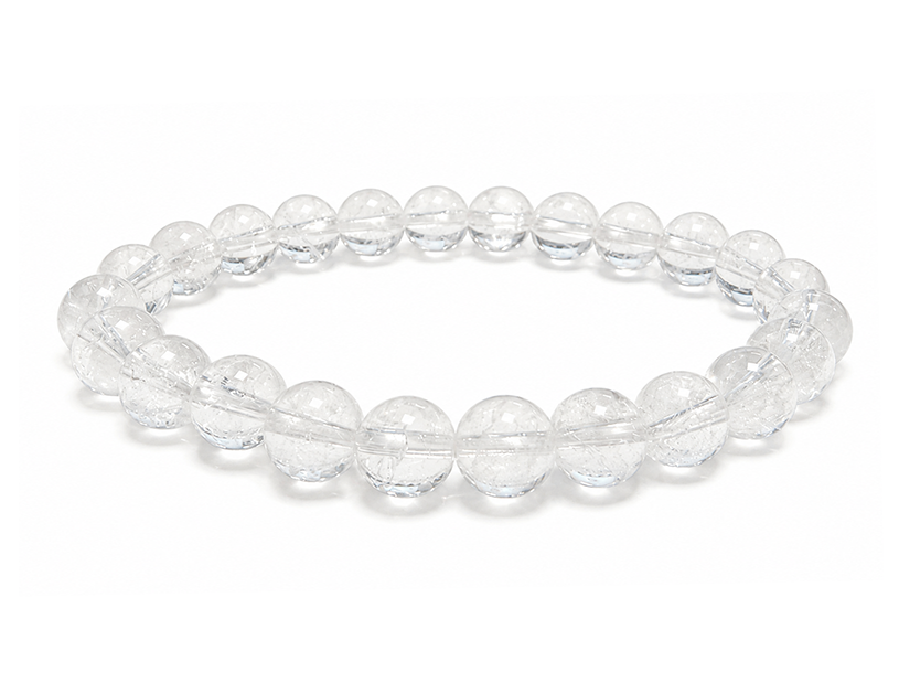 incienso en Pulsera de Cuarzo Cristal de Roca Crack AB cuentas 8mm
