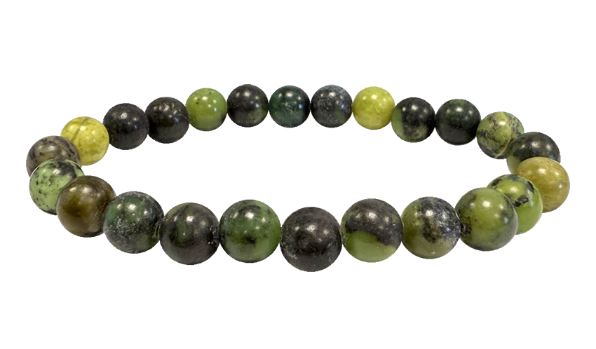 incienso en Pulsera con Limon Crisoprasa perlas 8mm