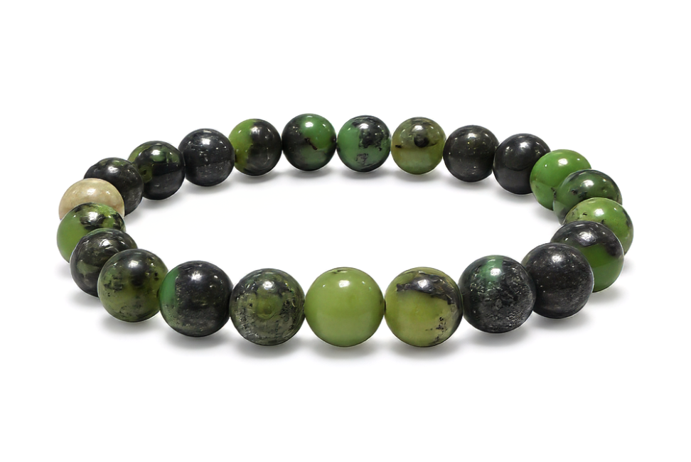 incienso en Pulsera con Limon Crisoprasa perlas 8mm