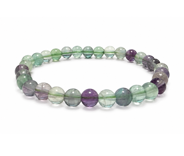 Pulsera de Fluorita Multicolor A cuentas 6-7mm