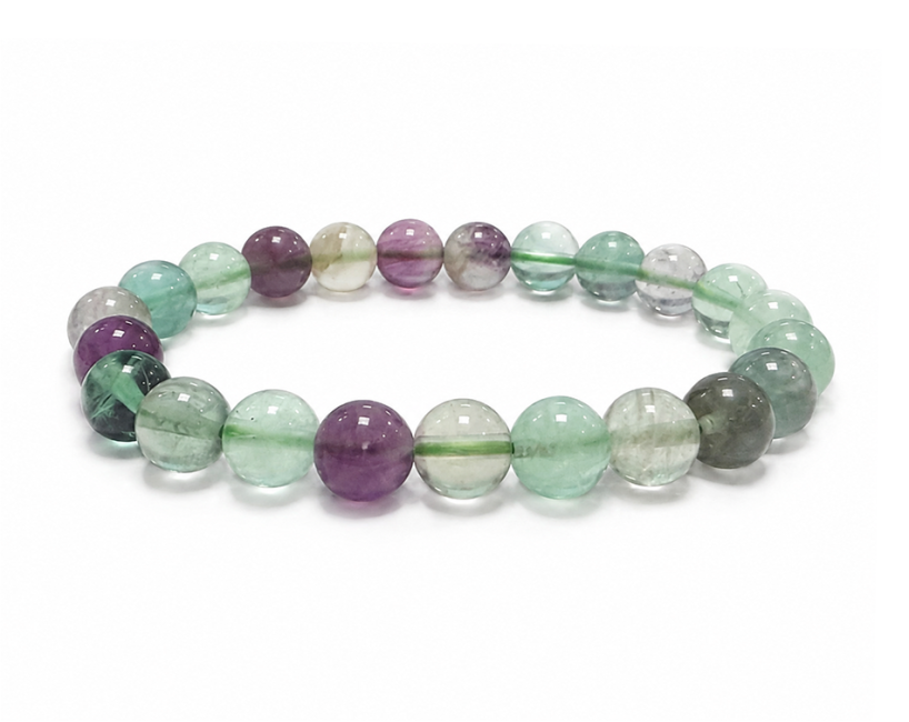 Pulsera de Fluorita Multicolor A cuentas 8mm