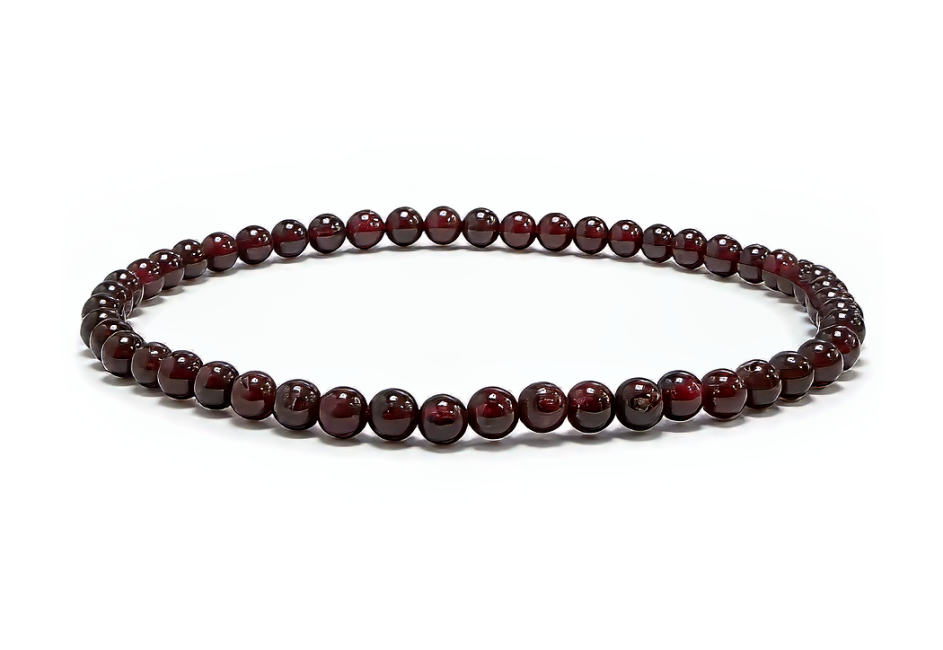 incienso en Pulsera de Granate Rojo A cuentas 4mm