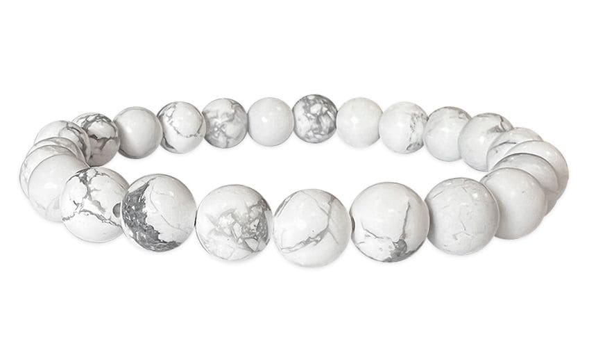 Pulsera Howlite A Perles 8mm