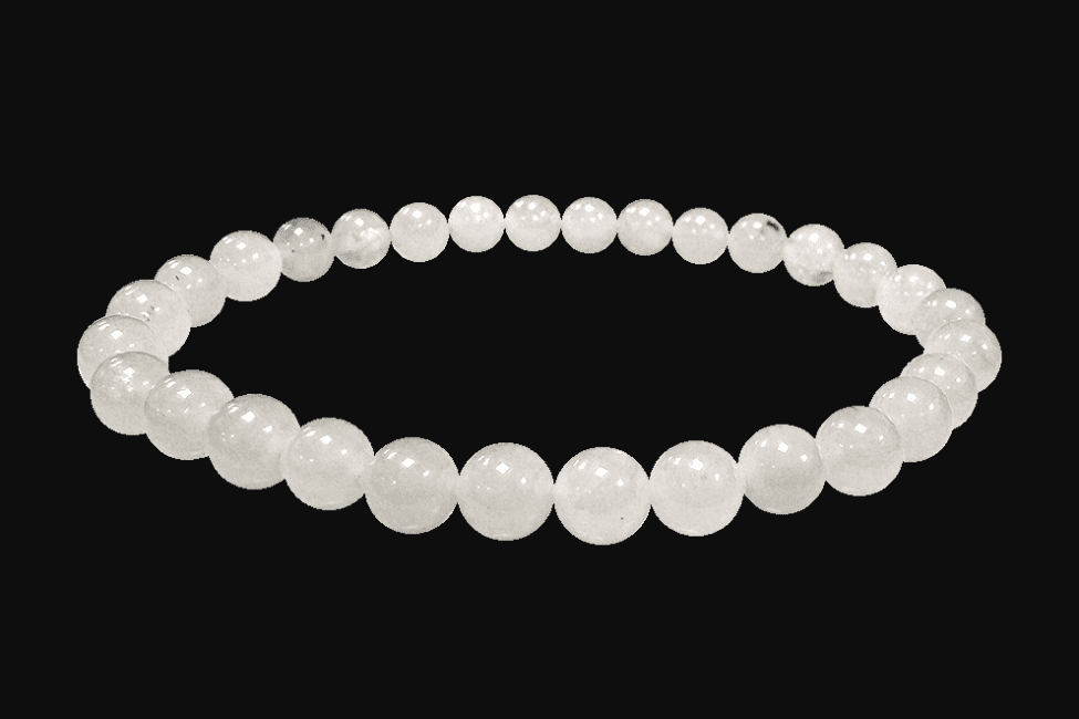 Pulsera Jade blanco cuentas 6mm