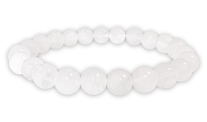 Pulsera Jade blanco cuentas 8mm