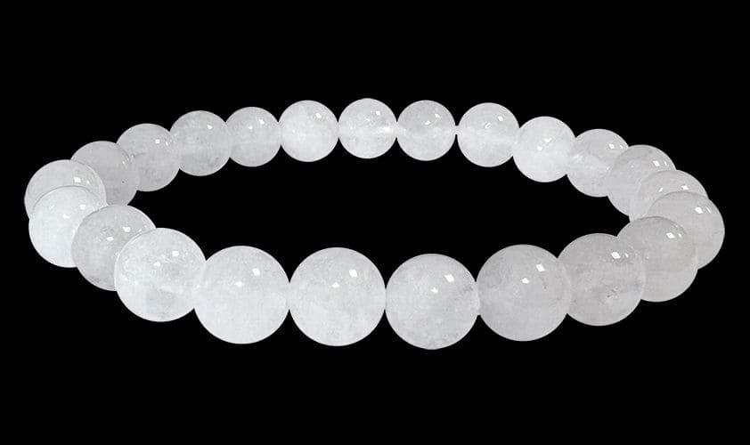 Pulsera Jade blanco cuentas 8mm