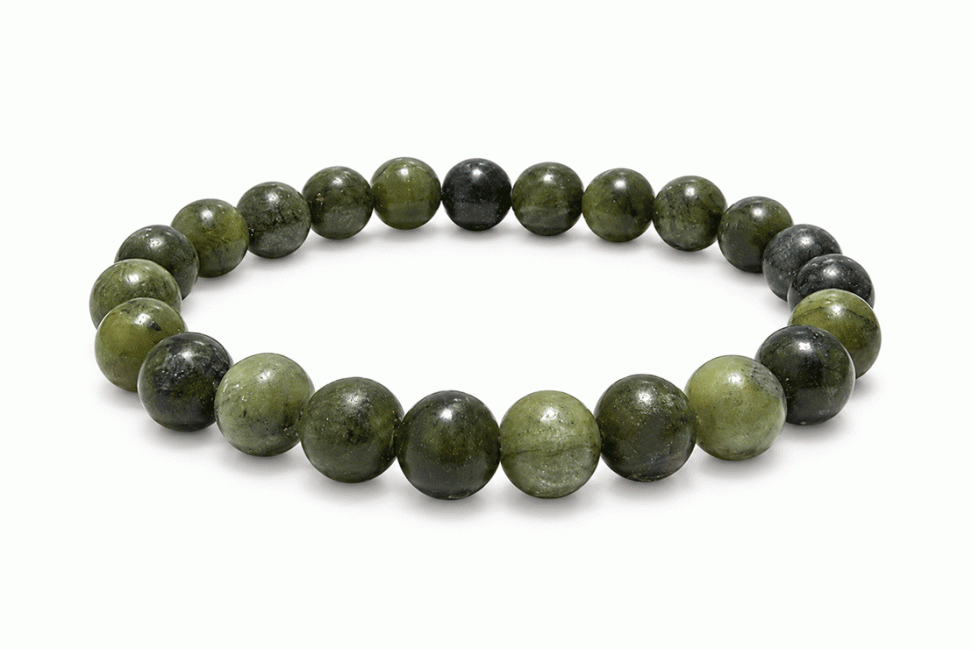 incienso en Pulsera de Jade Nefrita A con Cuentas de 8mm