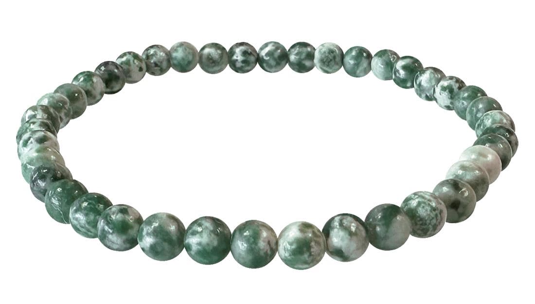 Pulsera jade verde perles  4mm