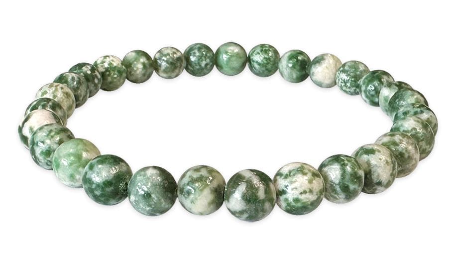 Pulsera jade verde perles 6mm.