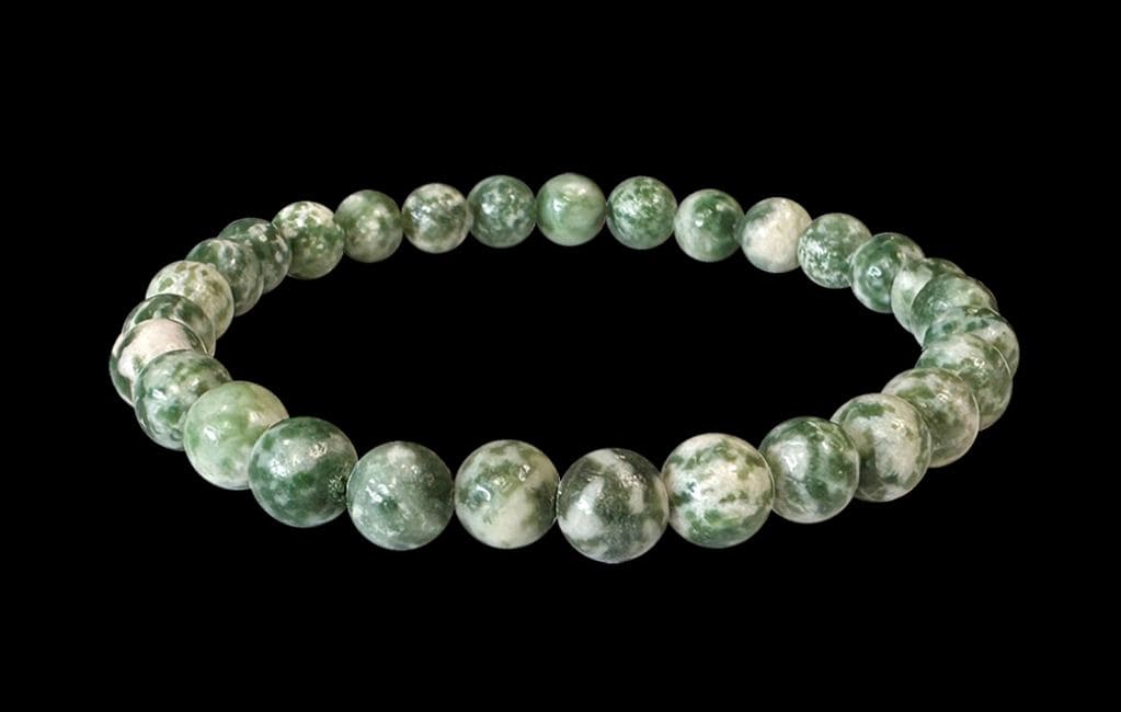 Pulsera jade verde perles 6mm.