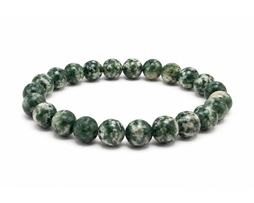 Pulsera de Jade Verde AB con Cuentas de 8mm