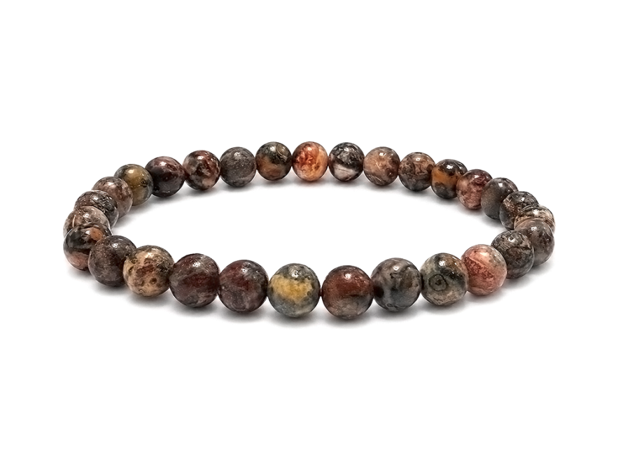 incienso en Pulsera de Jaspe Leopardo A cuentas 6-7mm
