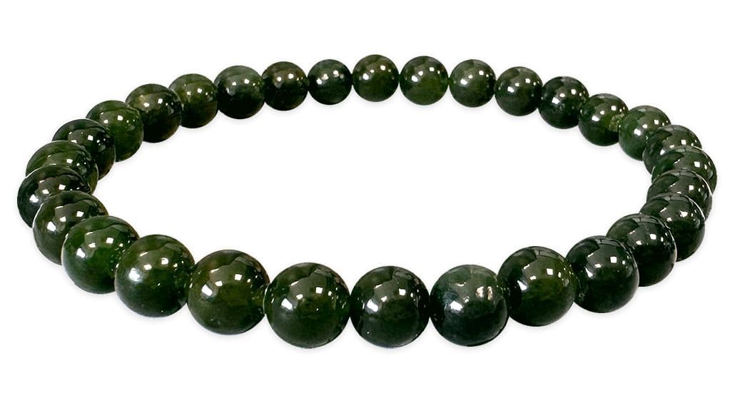 Pulsera Jade Nefrita Canada Cuentas AA+ 6mm