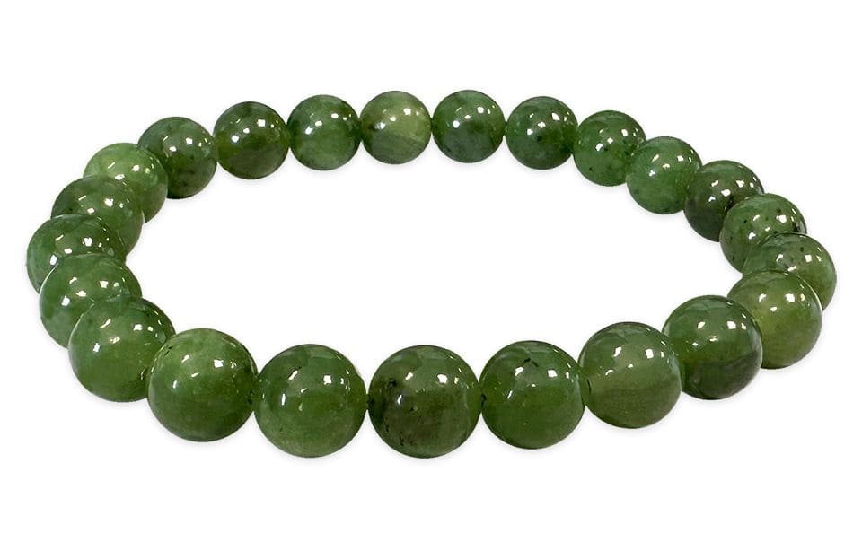 Pulsera Jade Nefrita Canadá Cuentas AA 8mm