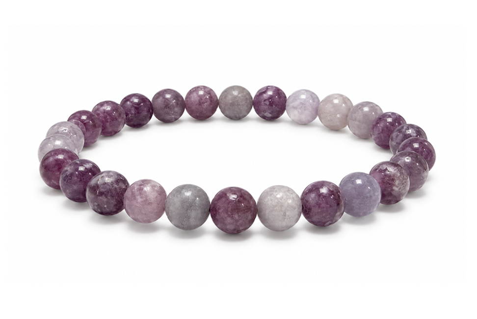 incienso en Pulsera de Lepidolita A cuentas de 6mm