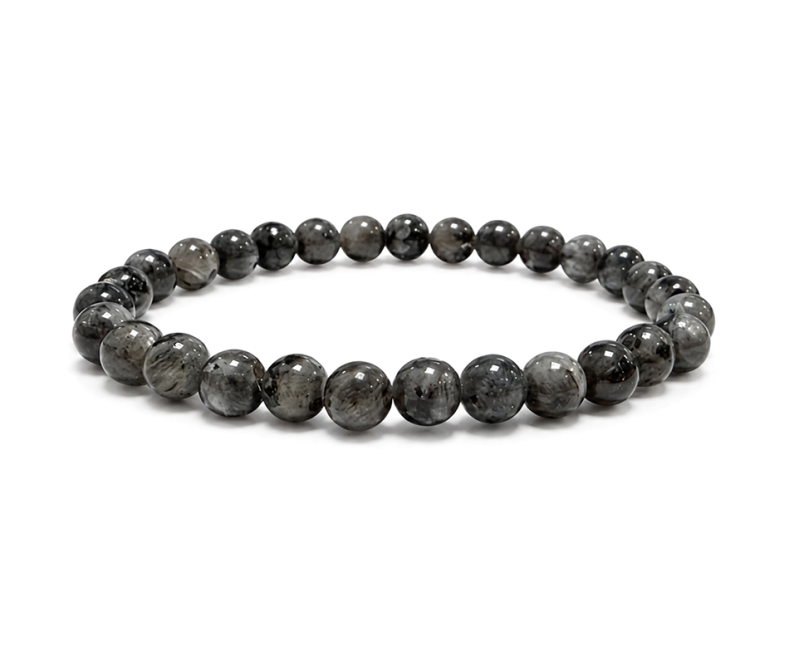 Pulsera de Larvikita Calidad A Perlas 6-7mm
