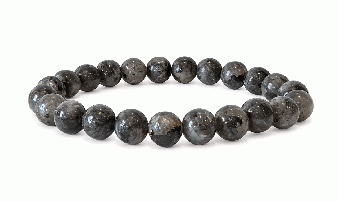 incienso en Pulsera de Larvikita Perlas A 8mm