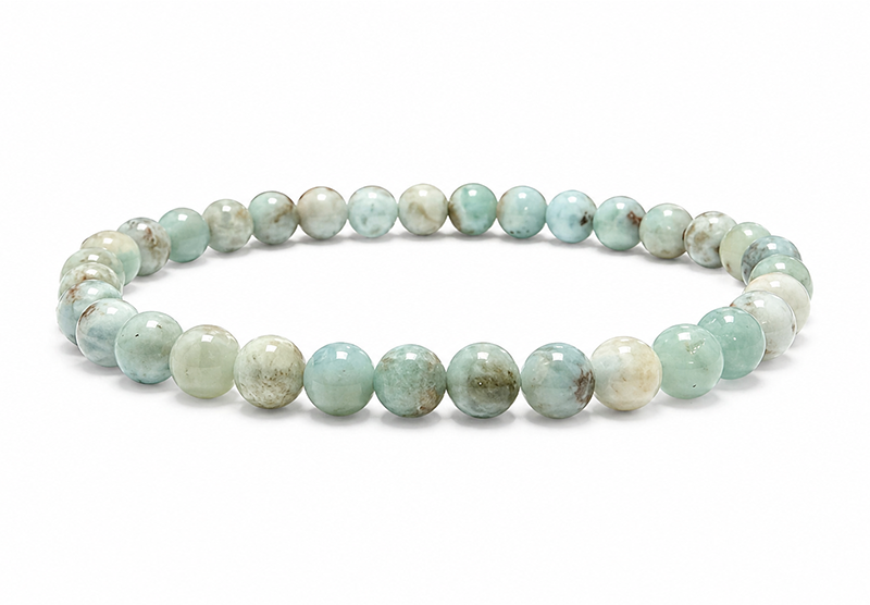 incienso en Pulsera de Larimar A cuentas de 5,5-6,5mm