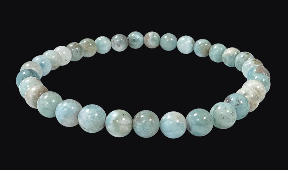 Pulsera larimar cuentas 5-6mm