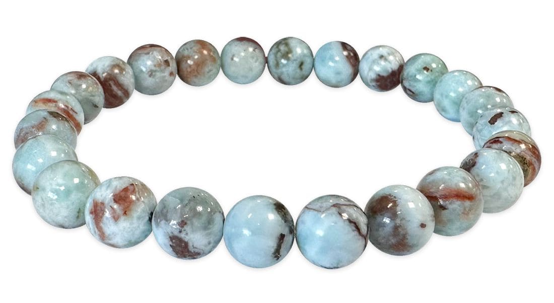 Pulsera Larimar cuentas 7-8mm