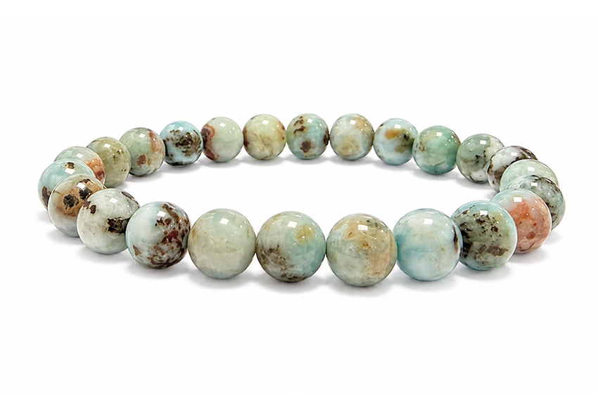 incienso en Pulsera de Larimar AB cuentas de 8mm|es