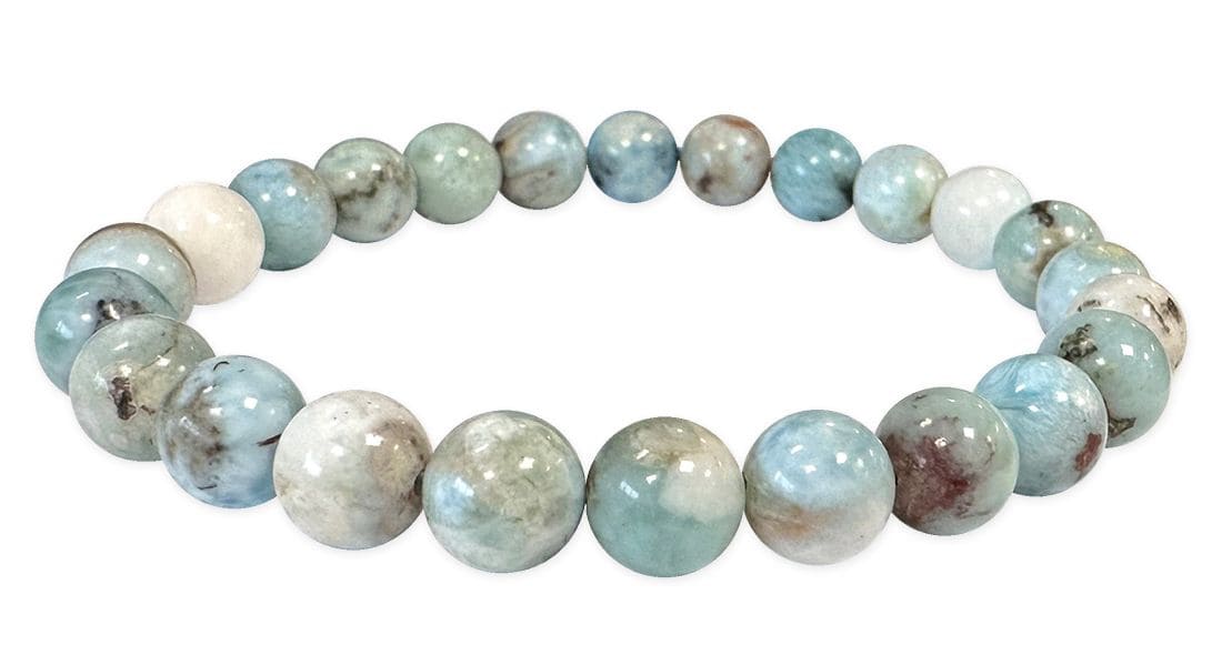 Pulsera Larimar A cuentas 7-8mm