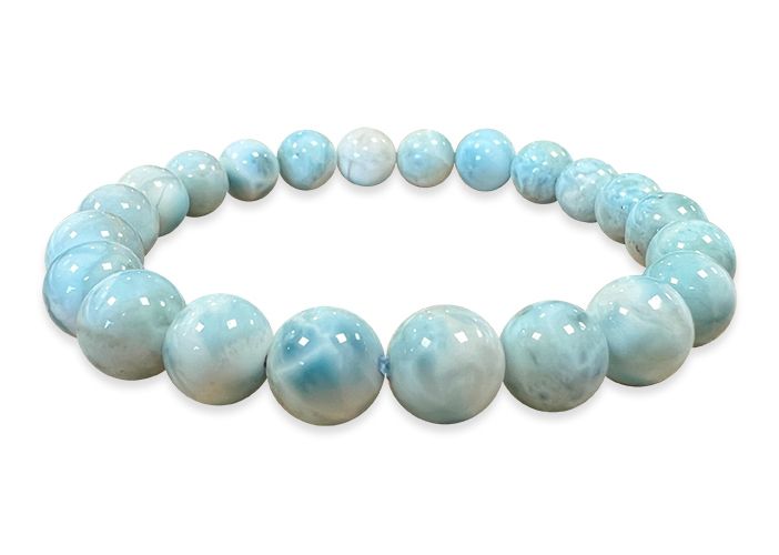 Pulsera Larimar AA cuentas A 7-8mm