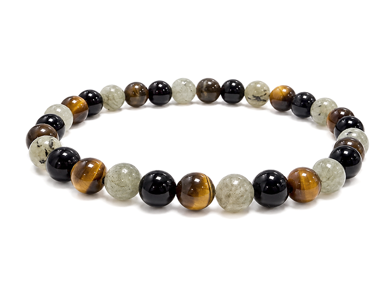 incienso en Pulsera de Labradorita Ojo de Tigre Ónix A cuentas 6mm