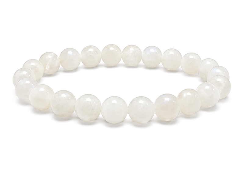 Pulsera de Piedra de Luna Blanca Peristerita AB cuentas 7.5-8.5mm