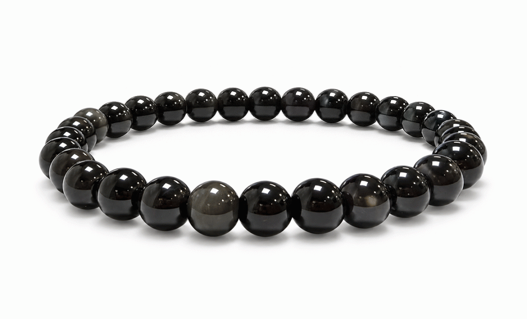 incienso en Pulsera de Obsidiana Ojo Celeste Rainbow A cuentas de 6mm