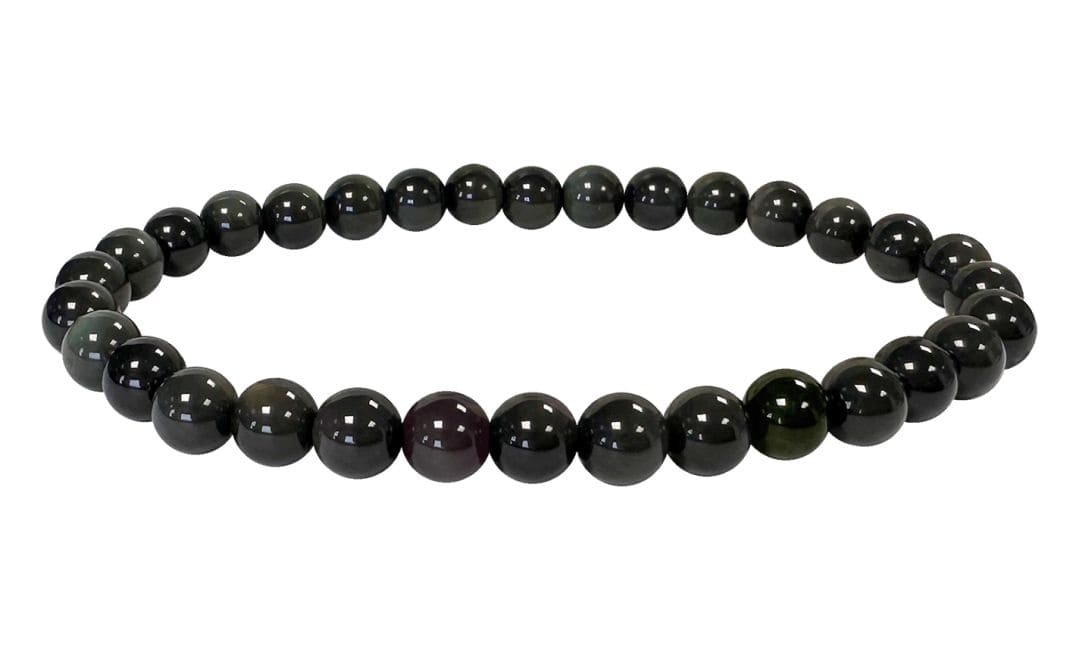 Pulsera cuentas de Obsidiana Ojo Celestial AA 6mm