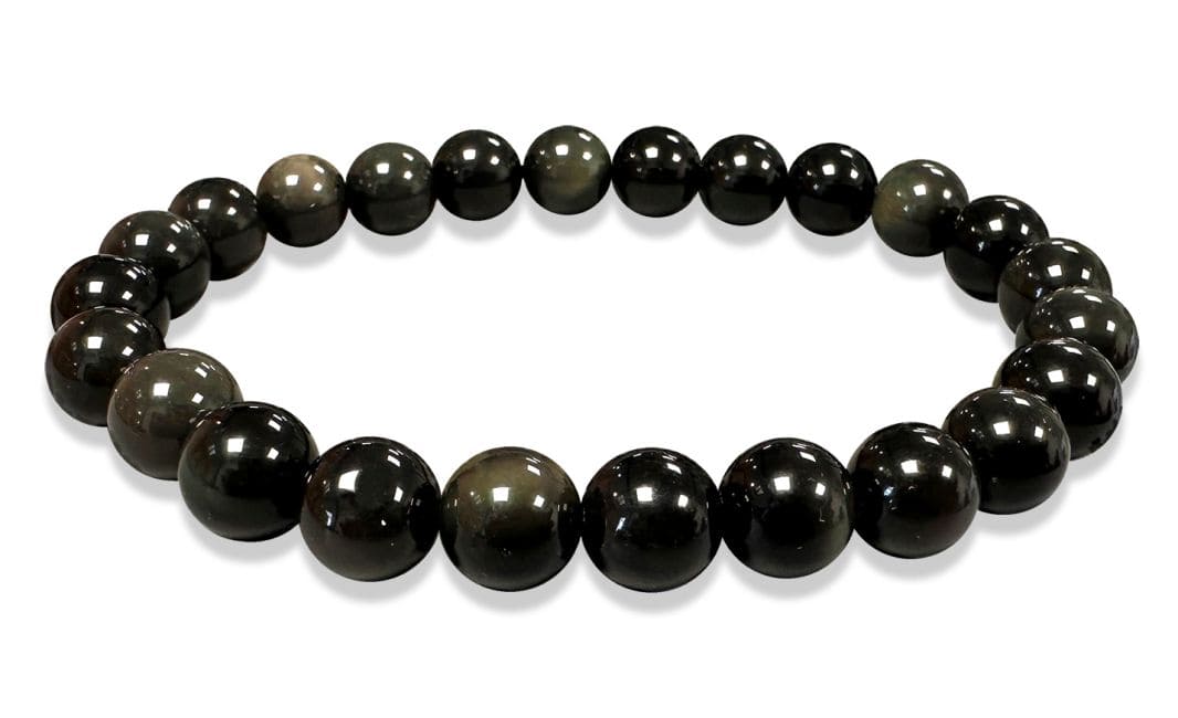 Pulsera cuentas de obsidiana Rainbow Ojo Celestial AA 8mm