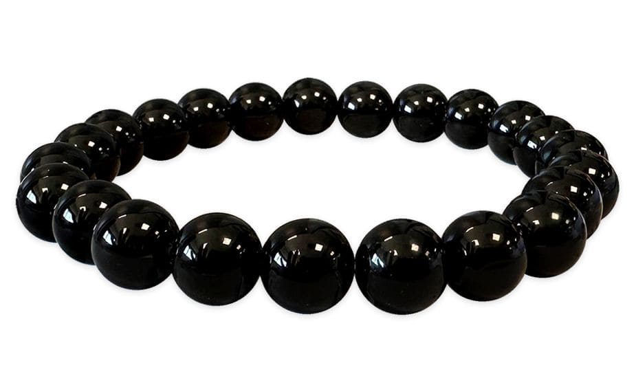 Pulsera de ónix negro A con cuentas 8 mm