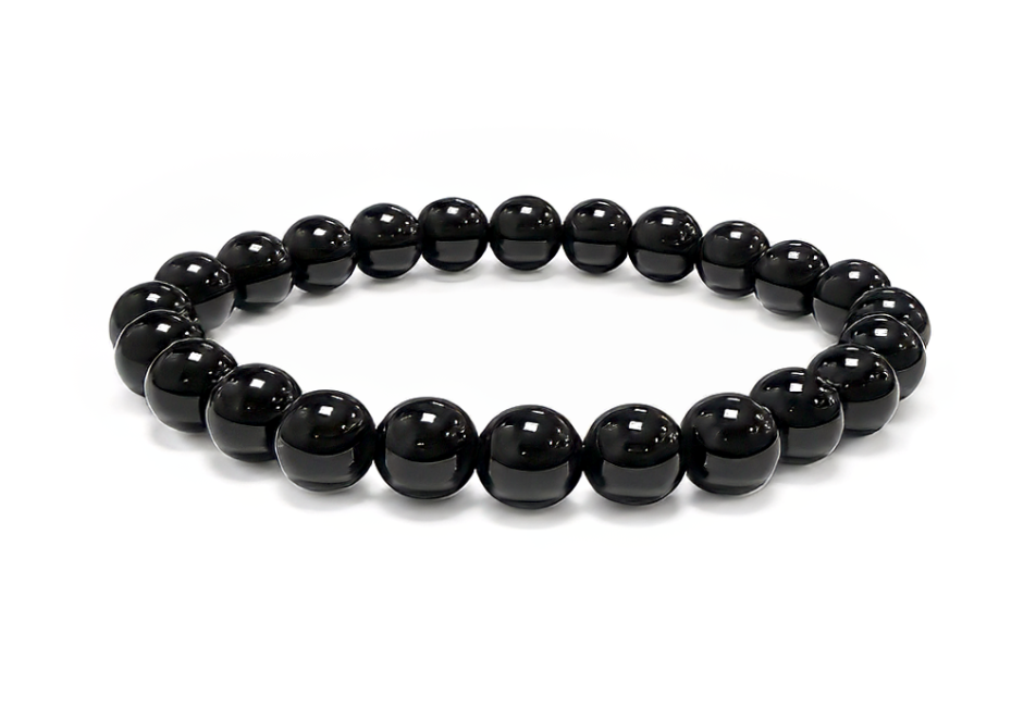 incienso en Pulsera de Ónix Negro A cuentas 8mm