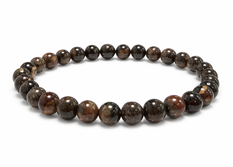 Pulsera de Ópalo Negro AB cuentas de 6-7mm