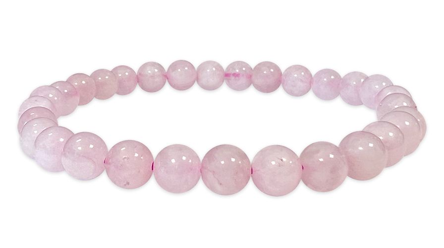 Pulsera Cuarzo Rosa perles 6mm.