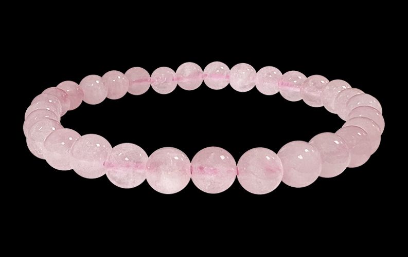 Pulsera Cuarzo rosa perles A 6mm.